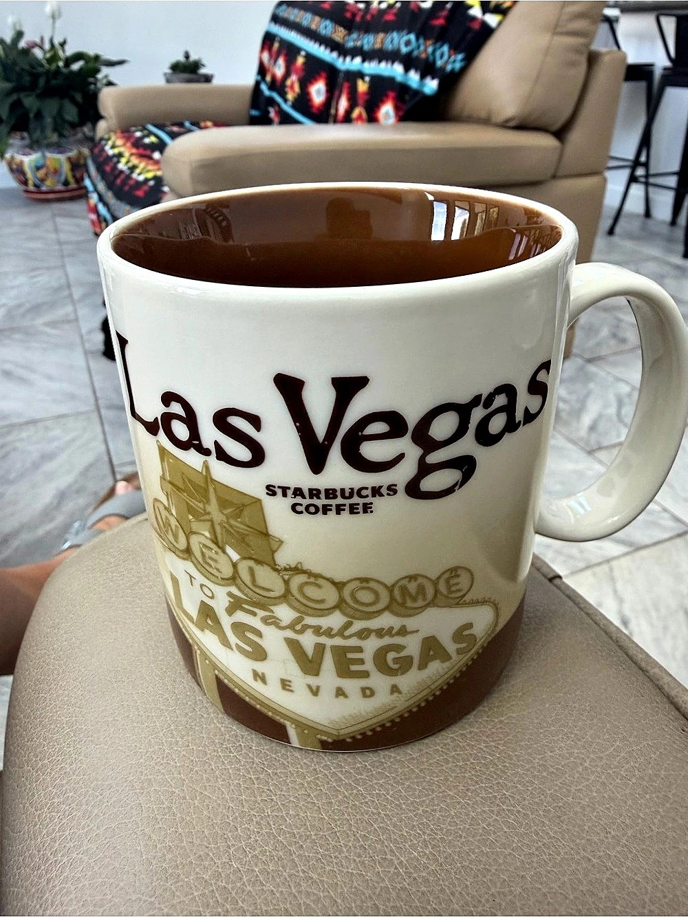 Starbucks Las Vegas Global Icon Series Coffee Mug White & Brown